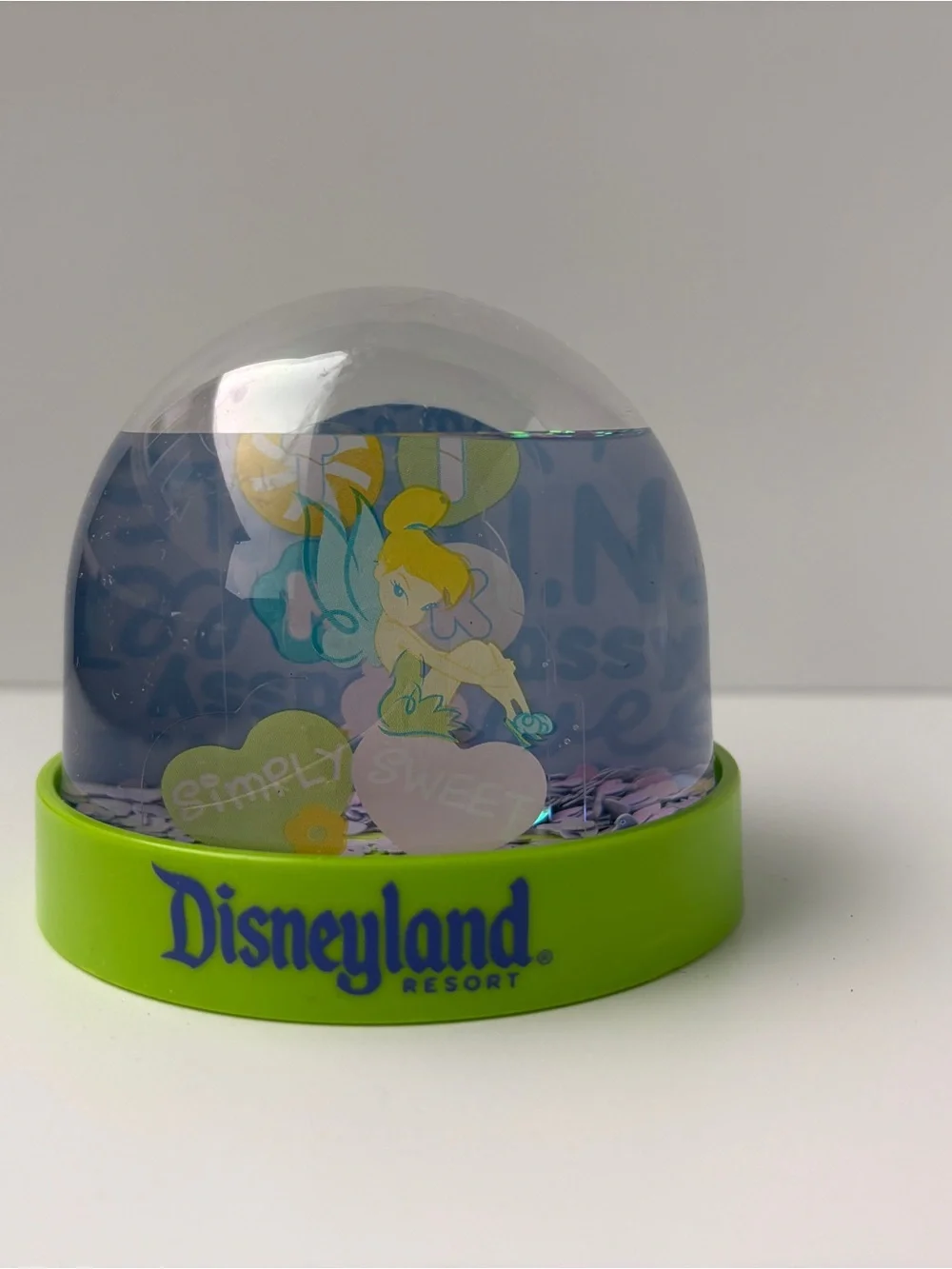 Disney Parks Snowglobe TINK‎ Tinkerbell Disneyland Resort Plastic Collectible